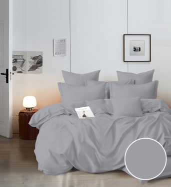 Постельное белье из поплина "СЕРЫЙ" пр-во Барановичи (РБ)